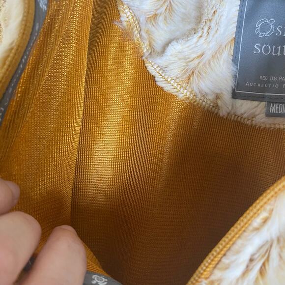 Simply Southern Size M Ripple Fleece Quarter Zip Pullover Orange Cream Soft Cozy - Picture 6 of 13